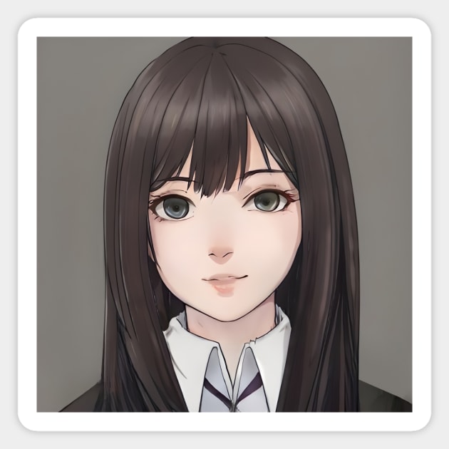 Cute anime girl black hair hotsell